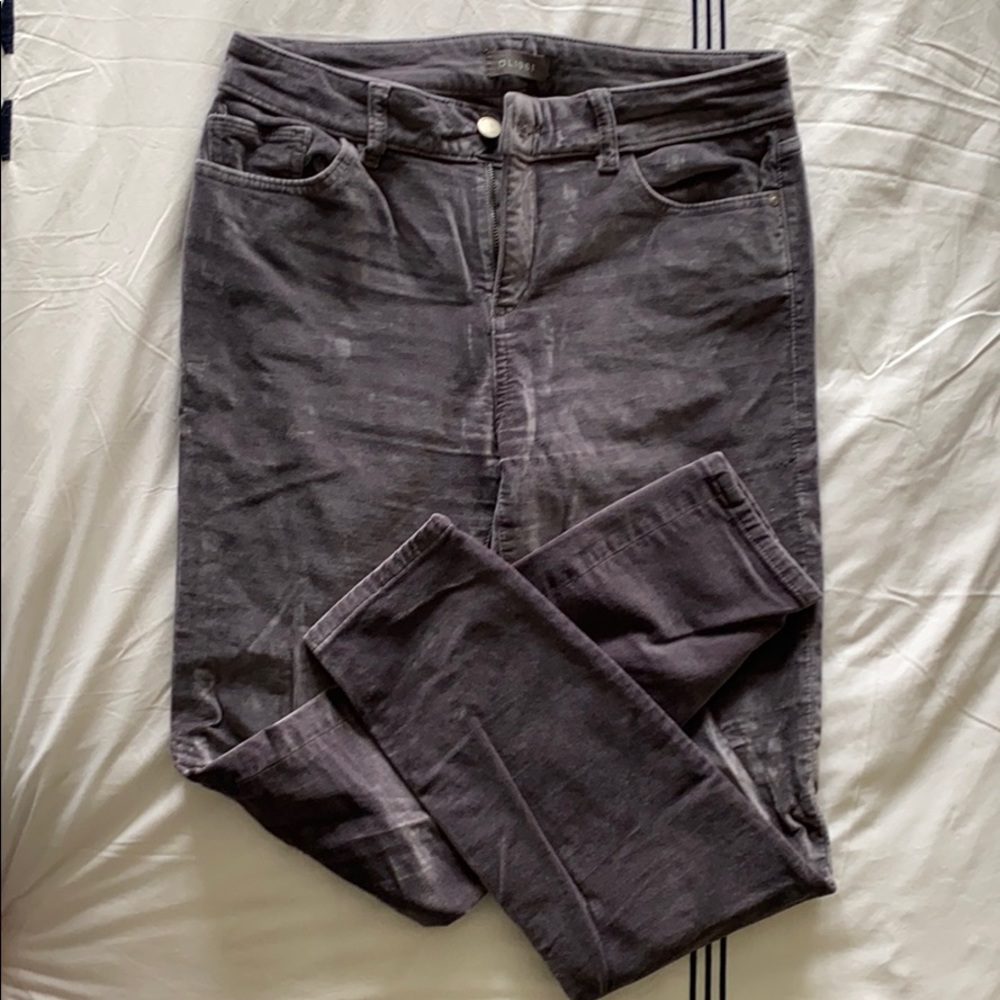 DL1961 Florence Ankle Jeans in Gray Velvet